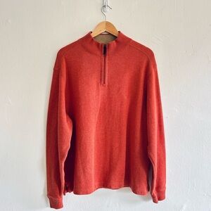 Jos. A. Bank Orange Turtleneck Pullover 100% Cotton Sweater